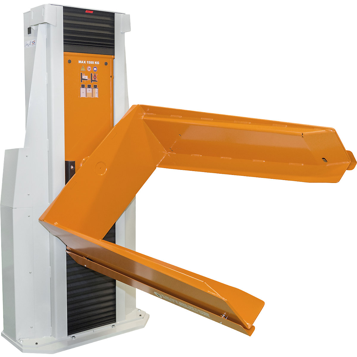 Pallet lifter – Edmolift, with 2 x 40° tilt function, lifting range 50 – 930 mm, max. load 1500 kg