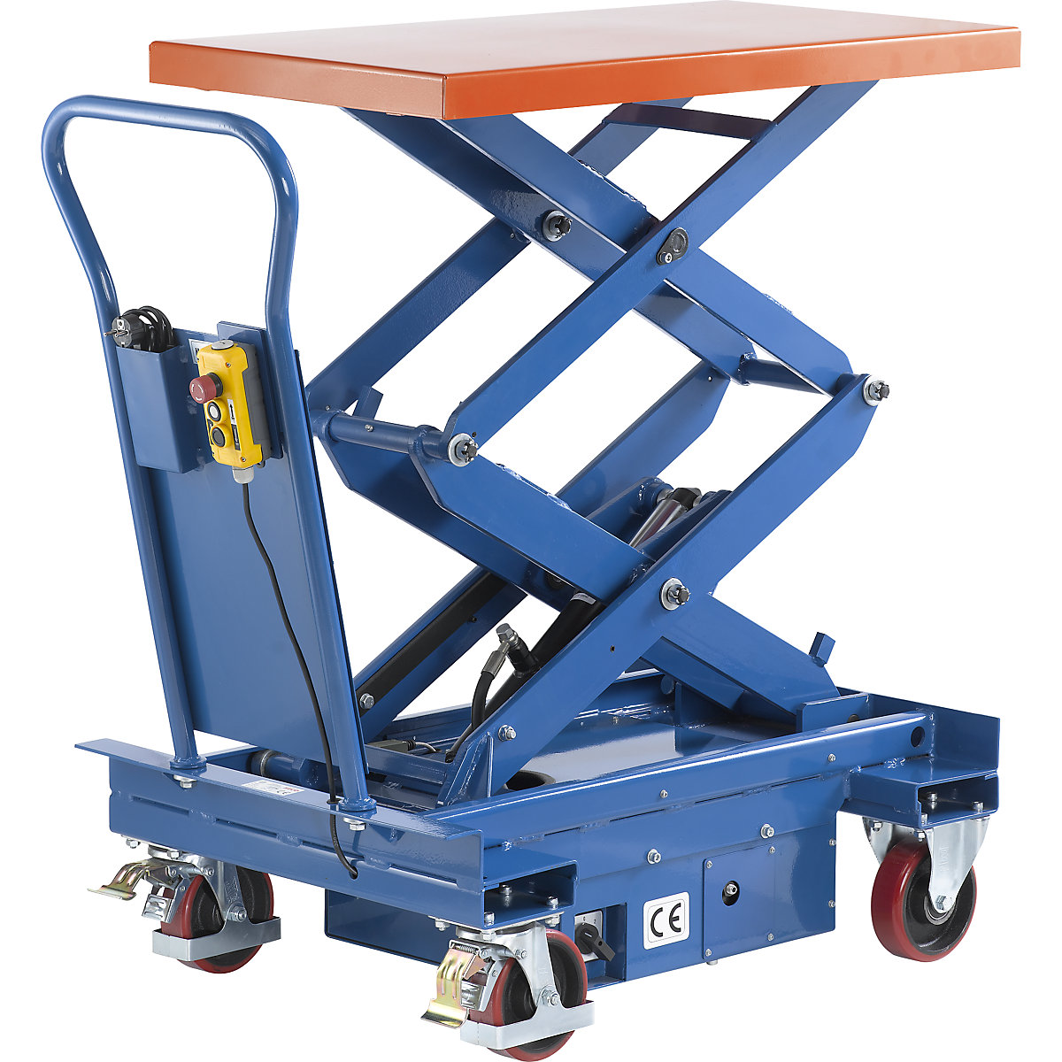 Lifting platform trolley, electric, lifting range 520 – 1460 mm, max. load 650 kg