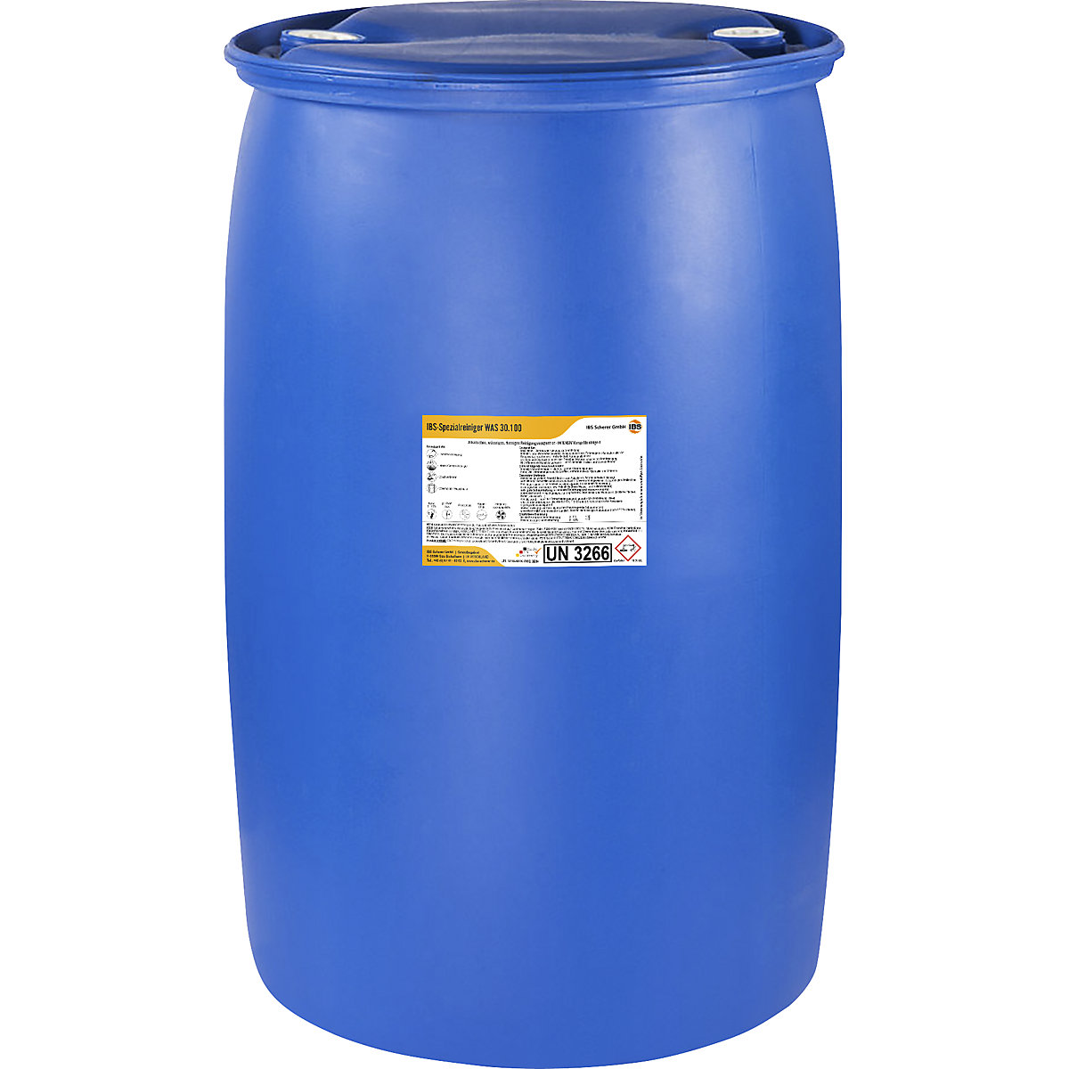 IBS Scherer – Detergente para alta pressão/pré-pulverização WAS 30.100, valor pH 13,5, capacidade 200 l