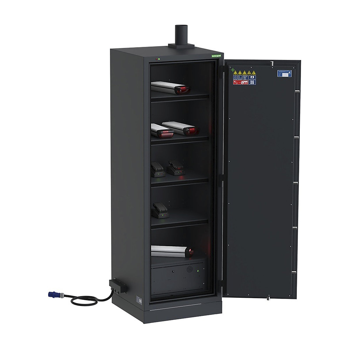 Batteryguard L Lithium-Ion Battery Charging Cabinets | VDMA 24994 | 10 Sockets