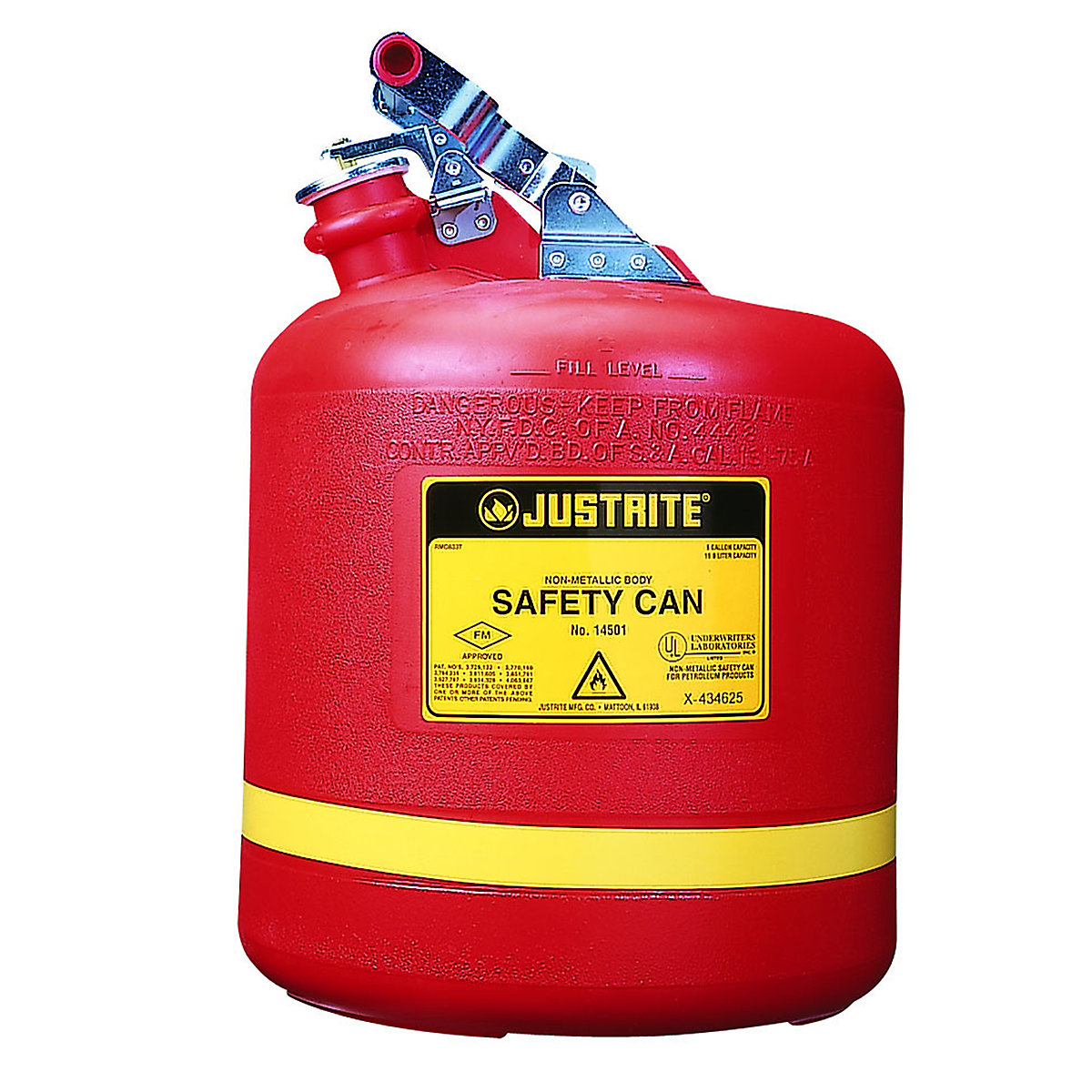 Justrite Polyethylene Safety Plunger Can