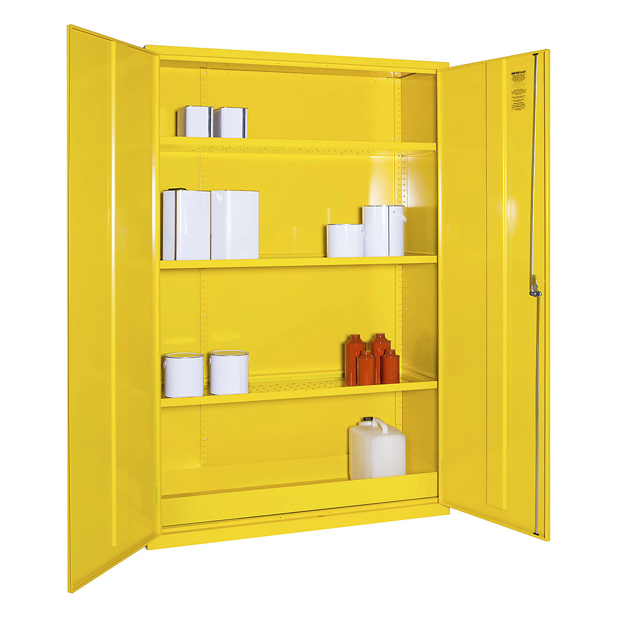 Elite Hazardous Substance Storage Cabinets, Elite Hazardous Substance Storage Cabinets, Elite Hazardous Substance Storage Cabinet | 1830h x 1220w x 457d mm | 3 Shelves | 45 Litre Sump-3