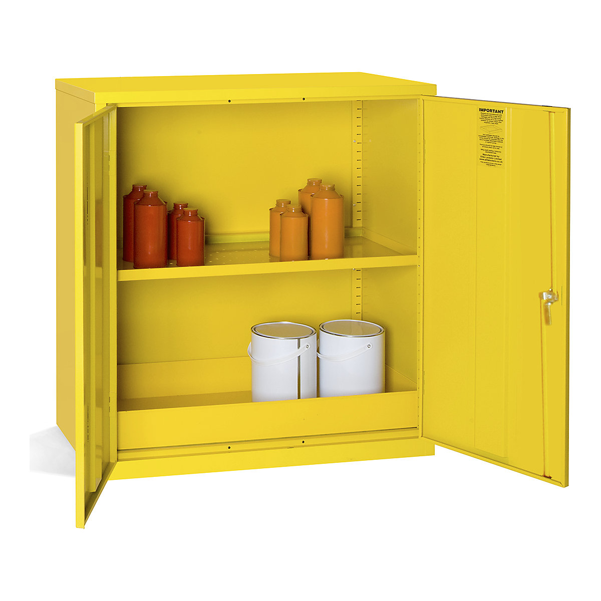 Elite Hazardous Substance Storage Cabinets, Elite Hazardous Substance Storage Cabinets, Elite Hazardous Substance Storage Cabinet | 1000h x 915w x 457d mm | 1 Shelf | 30 Litre Sump-9