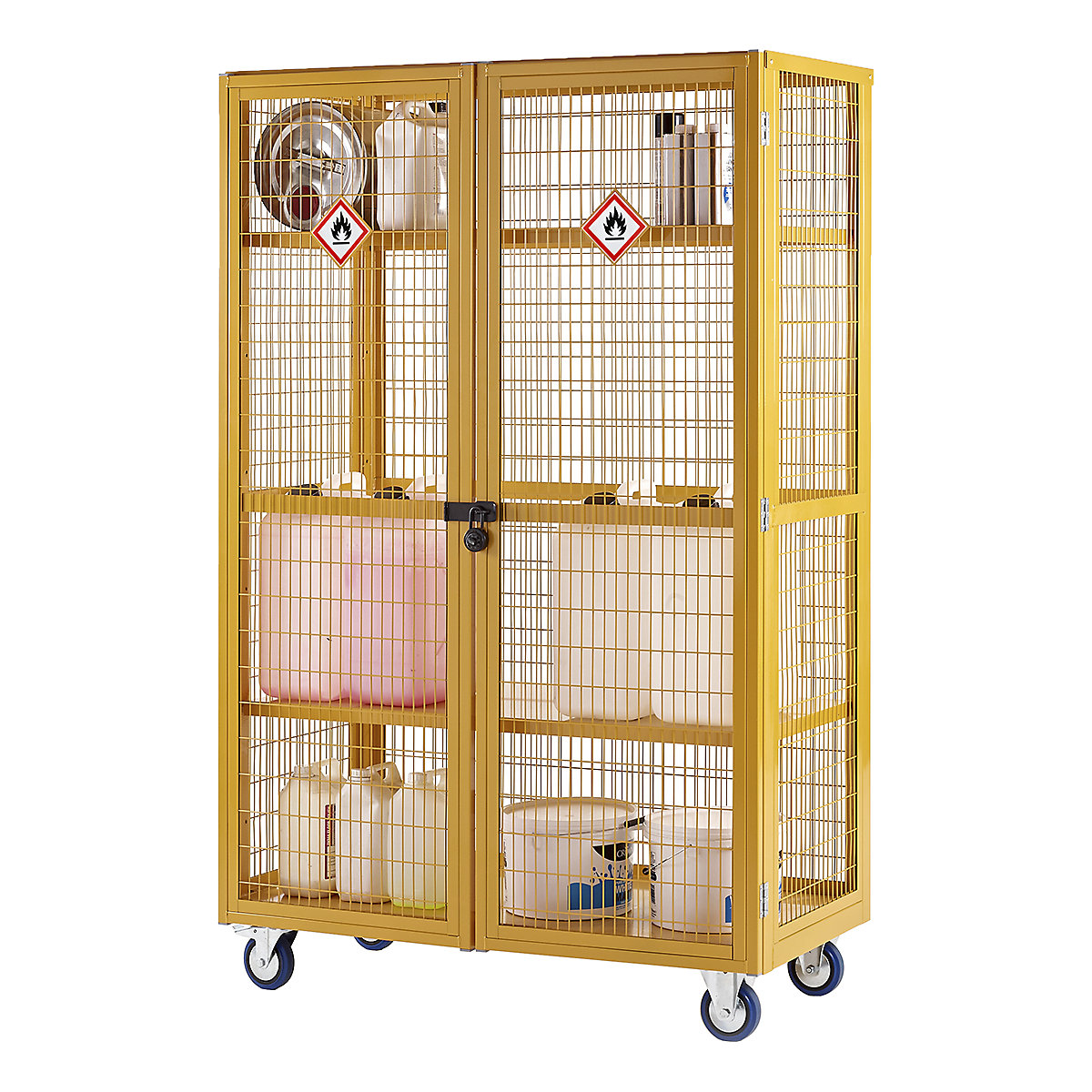 Hazardous Mesh Cage Storage Trolley (Product illustration 3)-2