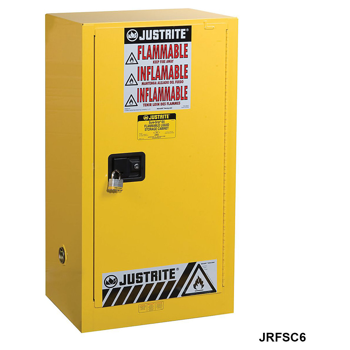 Justrite Flammable Storage Cabinets, Justrite Flammable Storage Cabinets, Justrite Flammable Storage Cabinet | 1118h x 591w x 457d mm | Self Closing Door-7