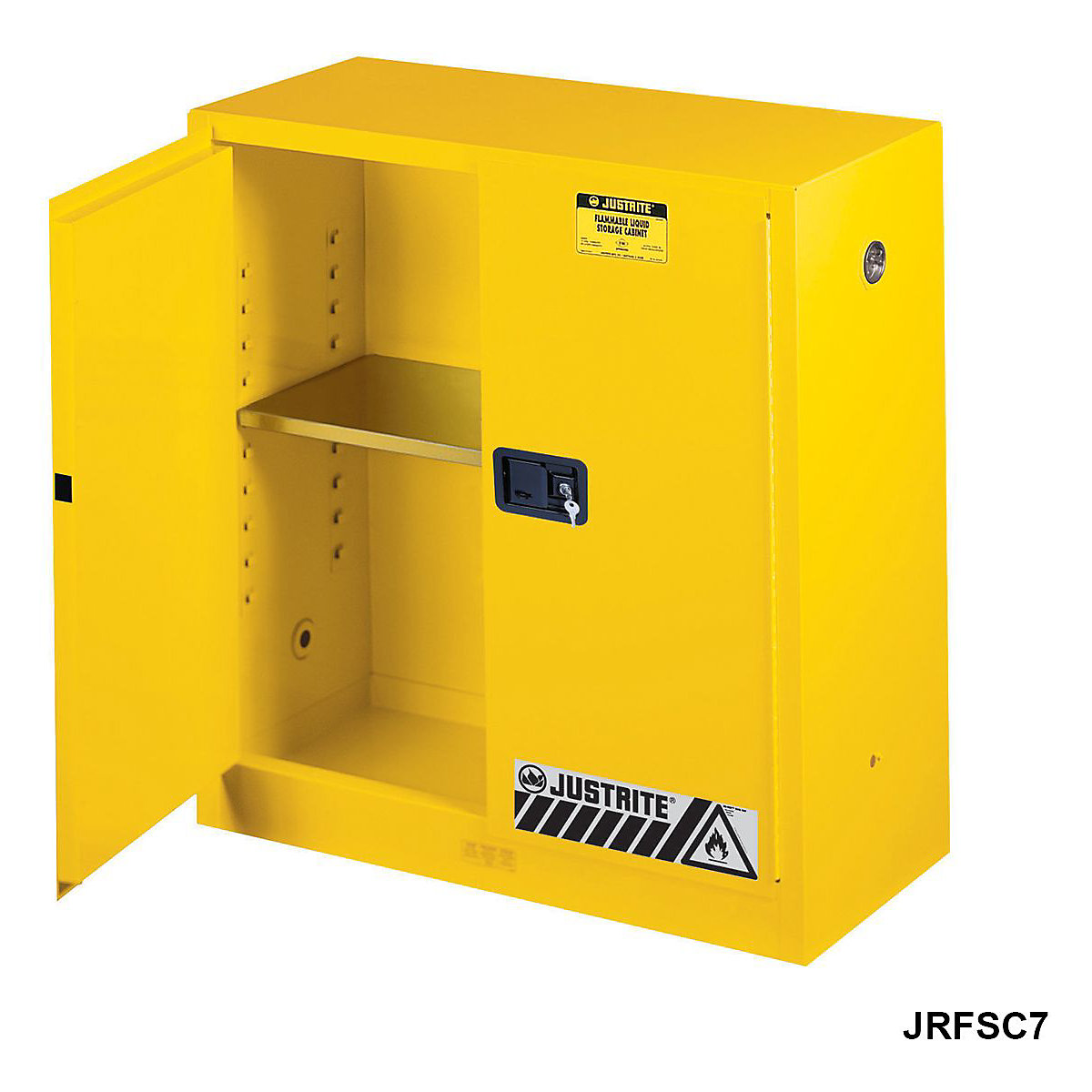 Justrite Flammable Storage Cabinets, Justrite Flammable Storage Cabinets, Justrite Flammable Storage Cabinet | 1118h x 1092w x 457d mm | Manual Closing Door-8