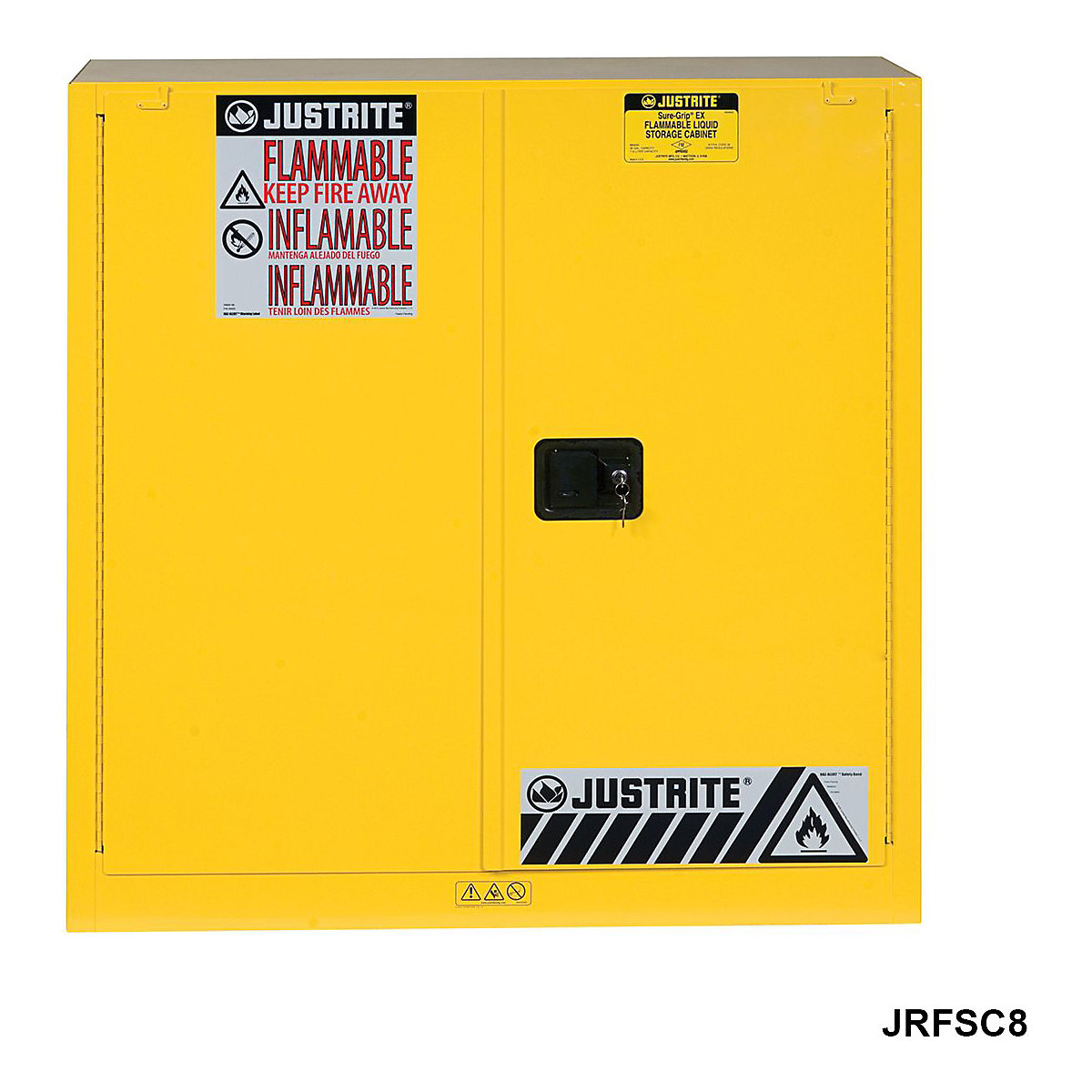 Justrite Flammable Storage Cabinets, Justrite Flammable Storage Cabinets, Justrite Flammable Storage Cabinet | 1118h x 1092w x 457d mm | Self Closing Door-9
