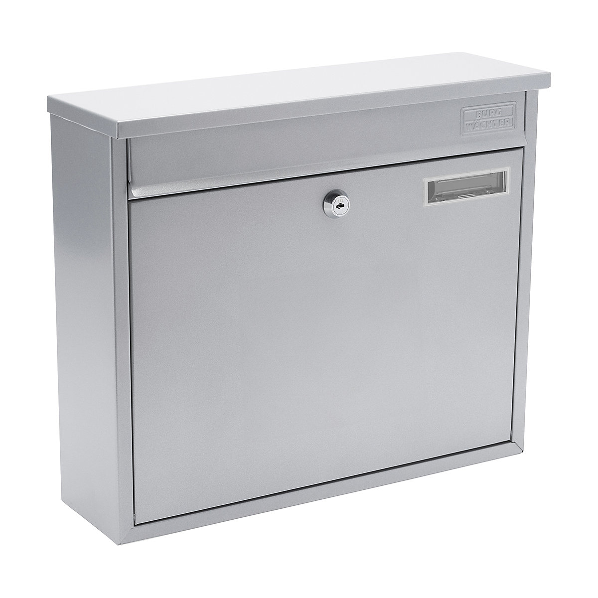 BURG-WACHTER Post Box, BURG-WACHTER Post Box, BURG-WACHTER Postbox | 310h x 362w x 112d mm | Silver-1