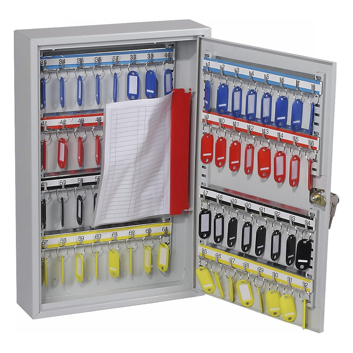 Phoenix Commercial Key Cabinet, Phoenix Commercial Key Cabinet, Phoenix Commercial Key Cabinet | 450h x 300w x 80d mm | KC0602K | Key Lock | 64 Hooks | Door to Door-4