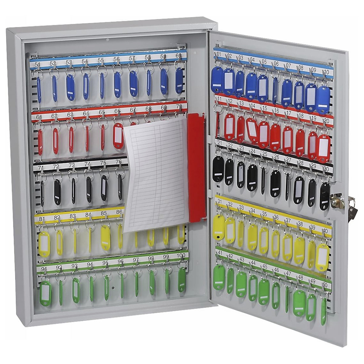 Phoenix Commercial Key Cabinet, Phoenix Commercial Key Cabinet, Phoenix Commercial Key Cabinet | 550h x 380w x 80d mm | KC0603K | Key Lock | 100 Hooks | Door to Door-6