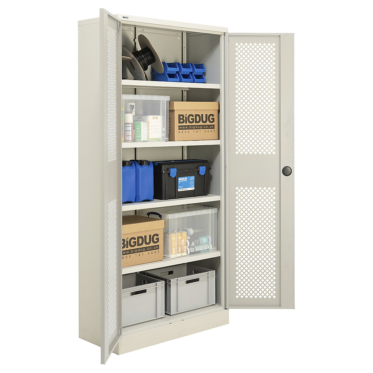 BiGDUG Essentials Mesh Door Steel Cupboards (Product illustration 13)-12