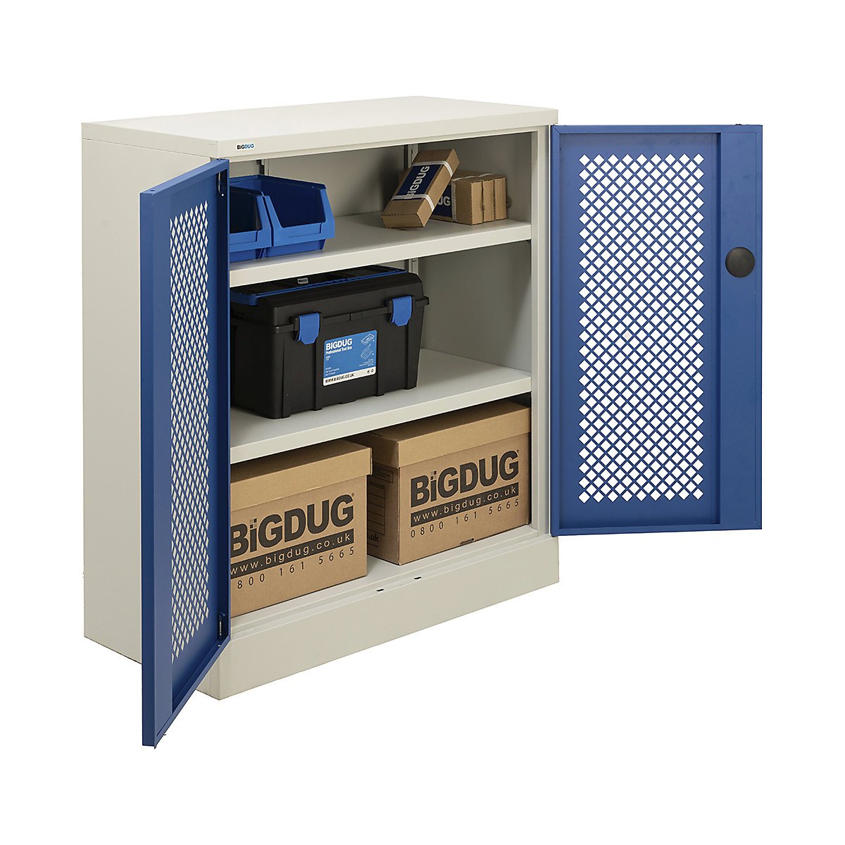 BiGDUG Essentials Mesh Door Steel Cupboards (Product illustration 4)-3