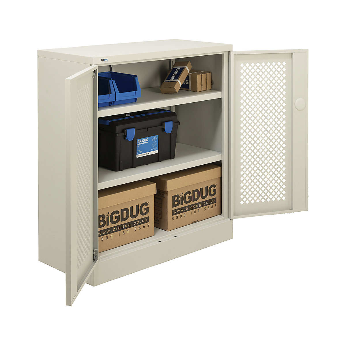 BiGDUG Essentials Mesh Door Steel Cupboards (Product illustration 7)-6