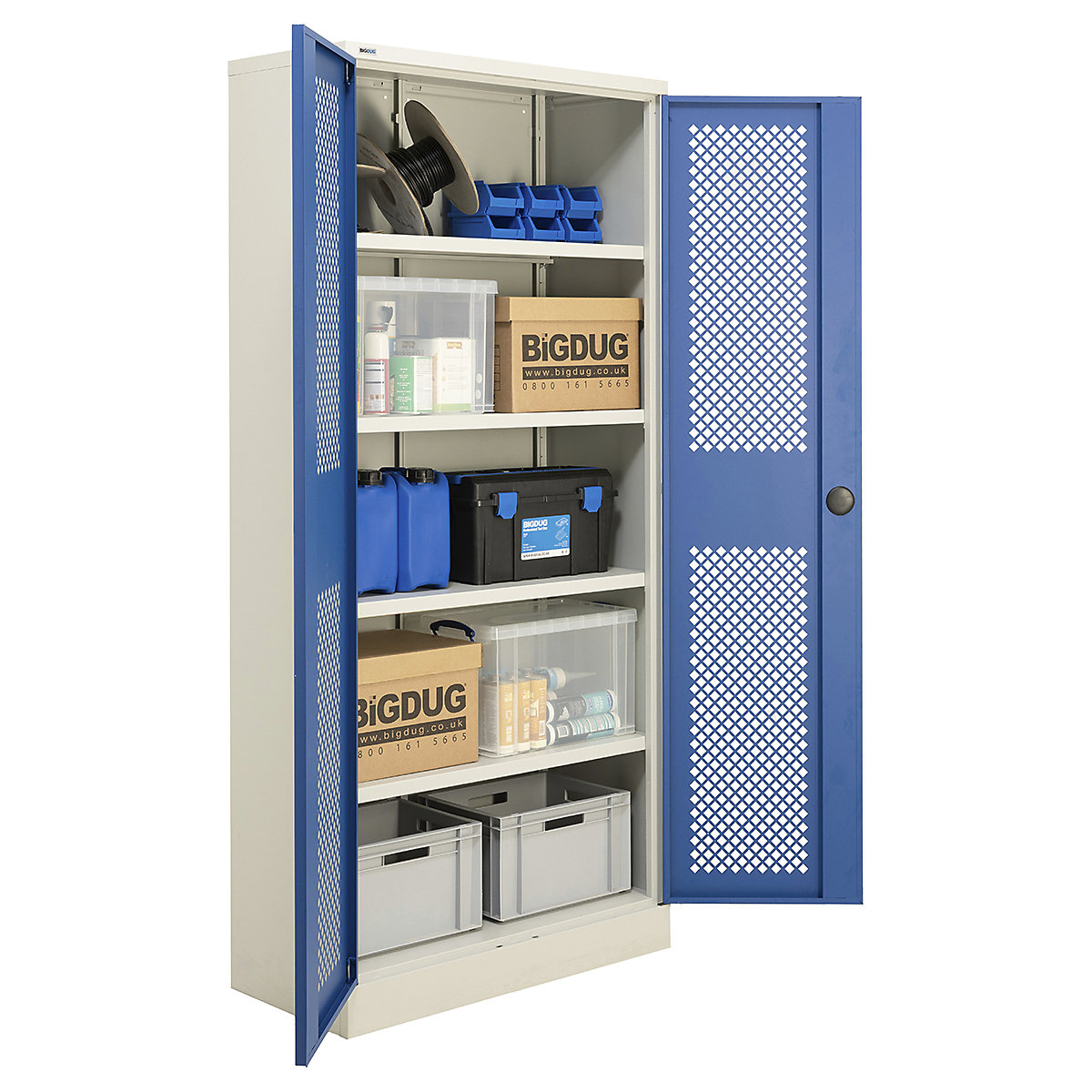 BiGDUG Essentials Mesh Door Steel Cupboards (Product illustration 10)-9