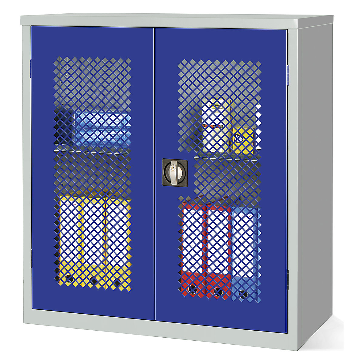 Elite Steel Mesh Door Storage Cupboards, Elite Steel Mesh Door Storage Cupboards, Elite Steel Mesh Door Storage Cupboard | 1000h x 915w x 457d mm | Mechanical Combination Lock | Dark Blue Doors | 1 Adjustable Shelf-8