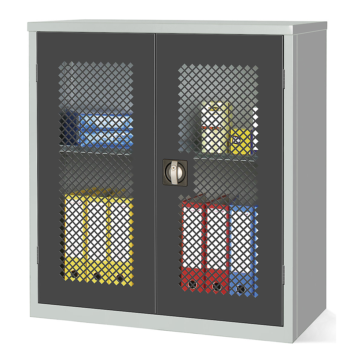 Elite Steel Mesh Door Storage Cupboards, Elite Steel Mesh Door Storage Cupboards, Elite Steel Mesh Door Storage Cupboard | 1000h x 915w x 457d mm | Mechanical Combination Lock | Dark Grey Doors | 1 Adjustable Shelf-9