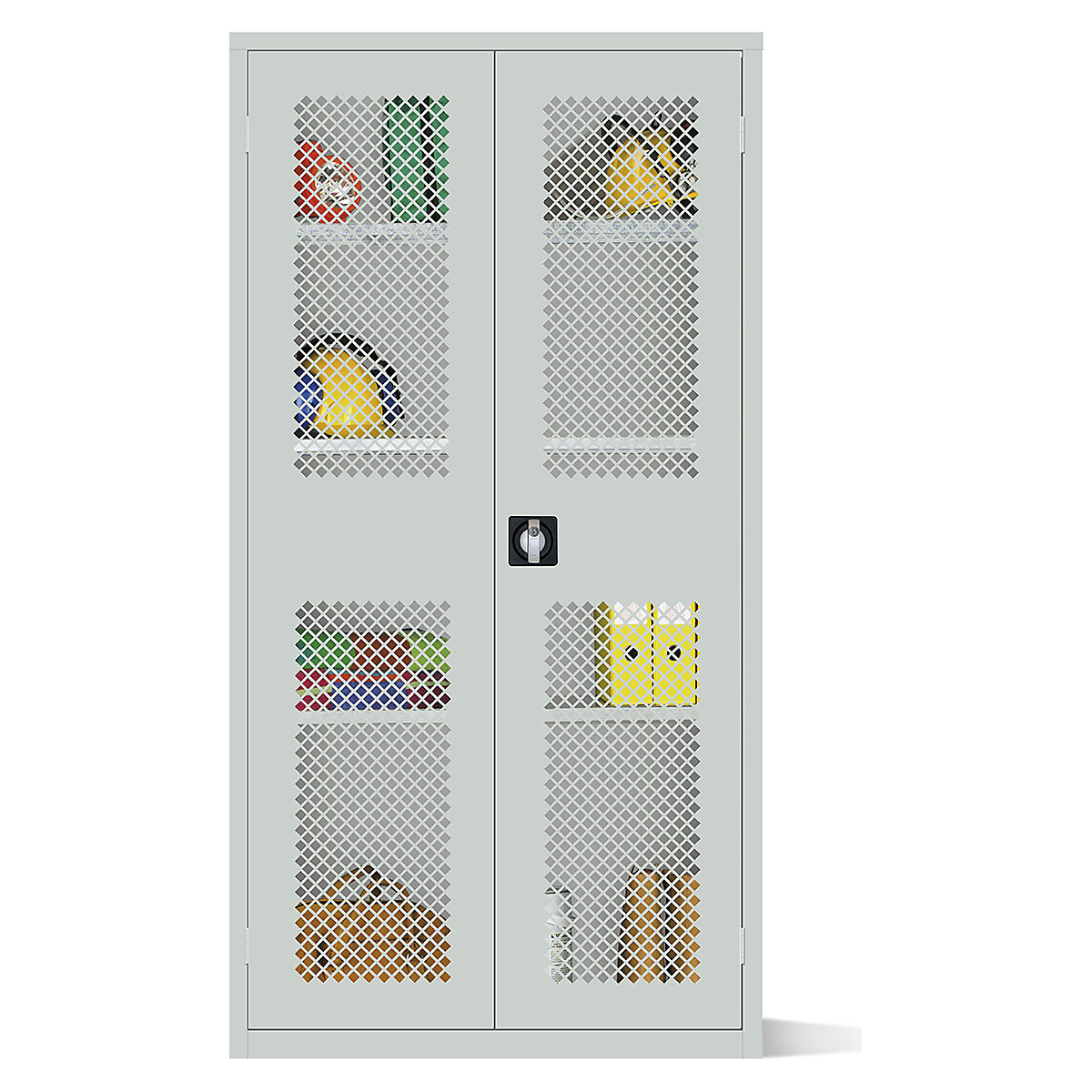 Elite Steel Mesh Door Storage Cupboards, Elite Steel Mesh Door Storage Cupboards, Elite Steel Mesh Door Storage Cupboard | 1830h x 915w x 457d mm | Cam Lock | Grey Doors | 3 Adjustable Shelves-2