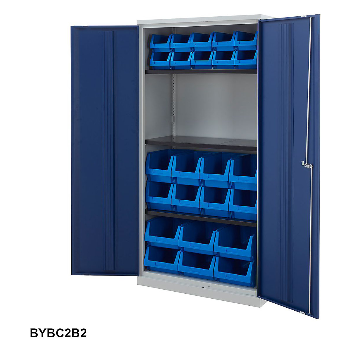 Tall Bisley Workplace Cupboards with Plastic Parts Bins (Product illustration 4)-3