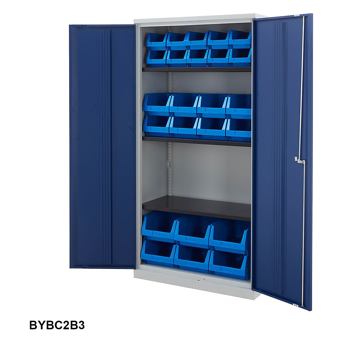 Tall Bisley Workplace Cupboards with Plastic Parts Bins (Product illustration 5)-4
