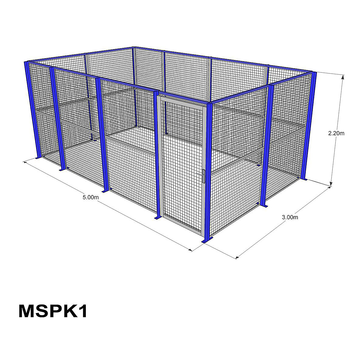 Metal Security Warehouse Partitioning (Product illustration 6)-5