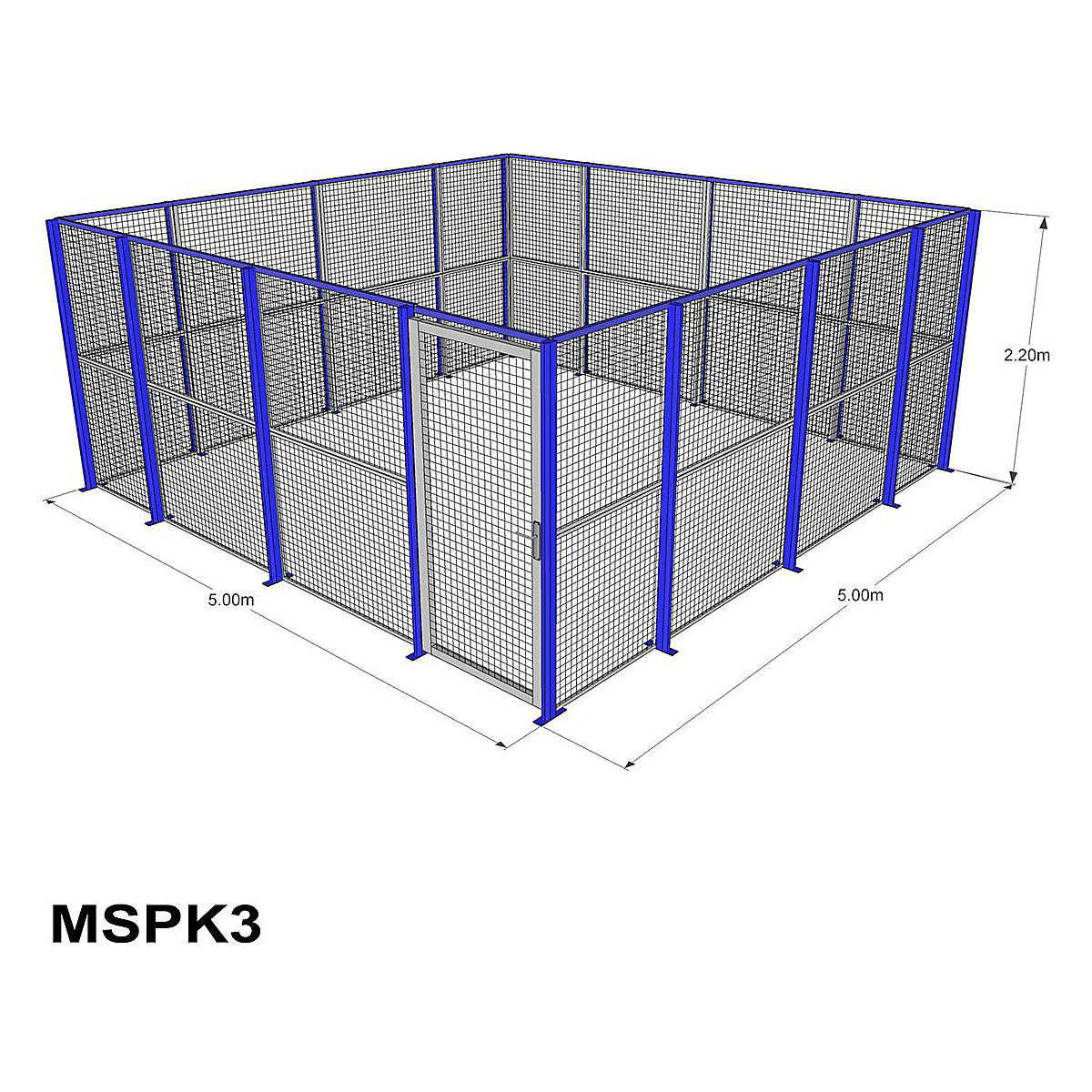 Metal Security Warehouse Partitioning (Product illustration 8)-7
