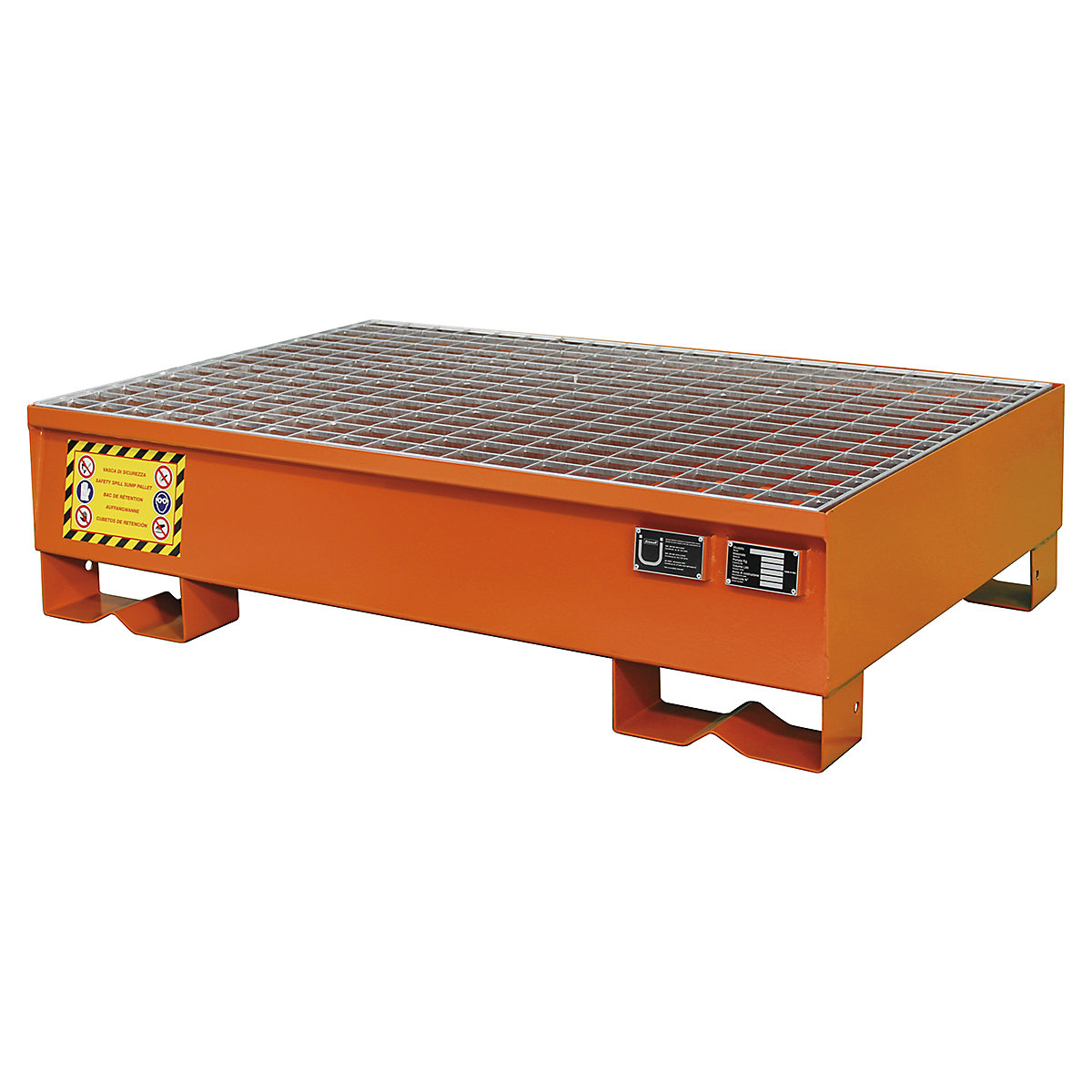 SALL Powder Coated Spill Pallet, SALL Powder Coated Spill Pallet, SALL Powder Coated Spill Pallet | Orange | 1 x 200L Drum-1