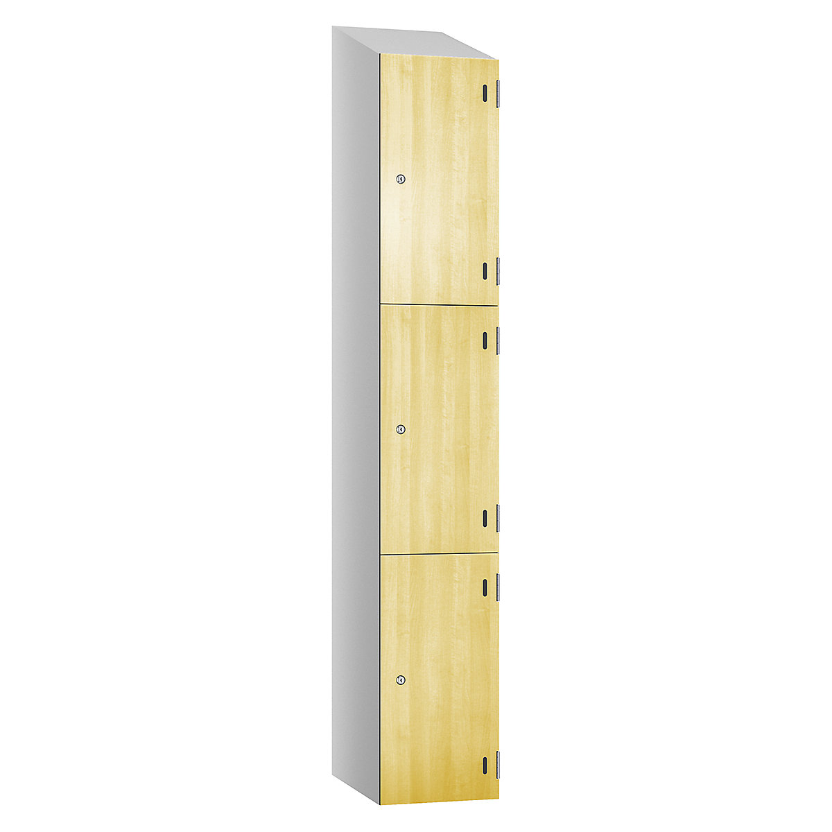 Pure Shield Sloping Top Wood Effect Laminate Door Lockers | BiGDUG