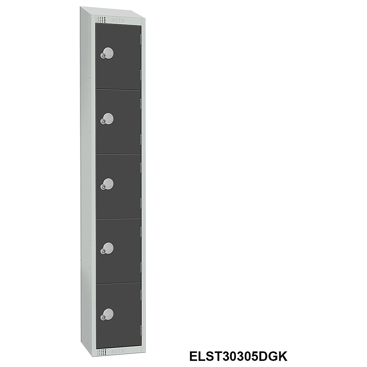 Elite Sloping Top Five Door Metal Storage Lockers (Product illustration 8)-7