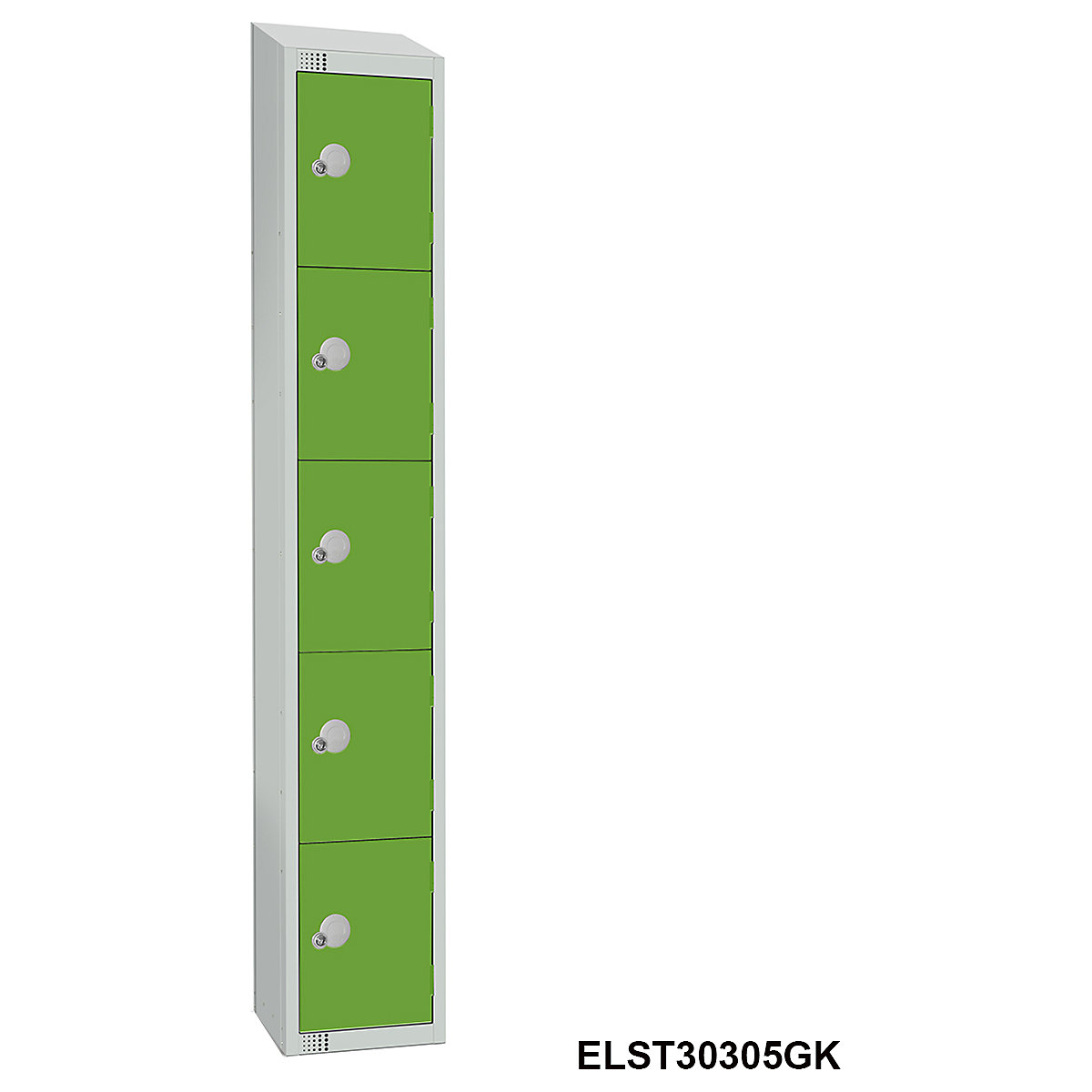 Elite Sloping Top Five Door Metal Storage Lockers (Product illustration 7)-6