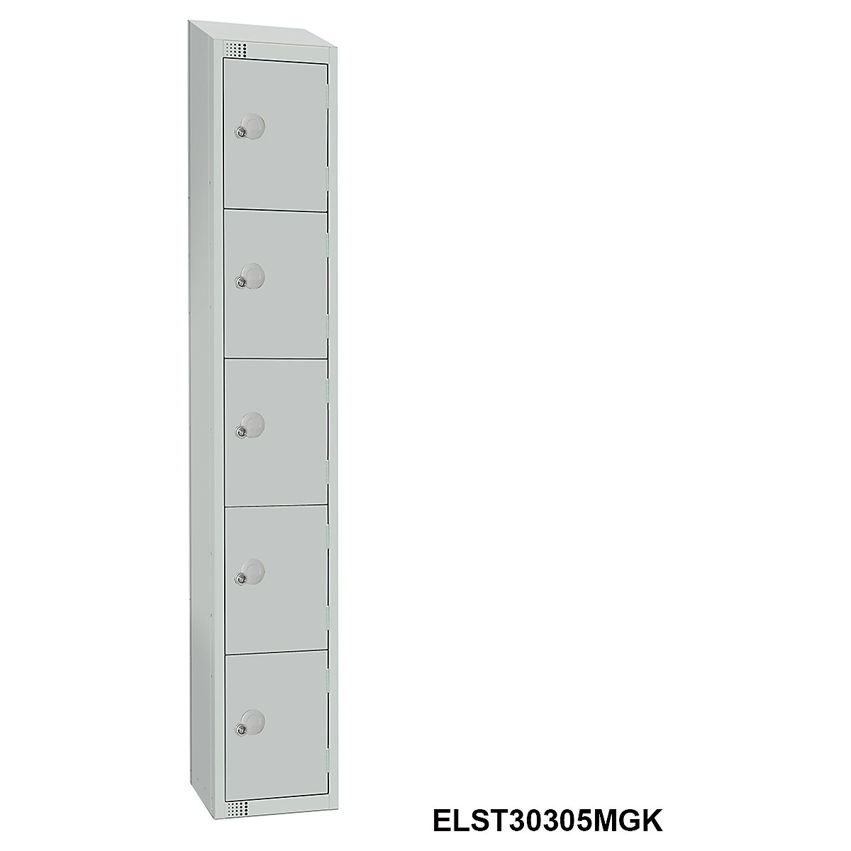 Elite Sloping Top Five Door Metal Storage Lockers (Product illustration 6)-5
