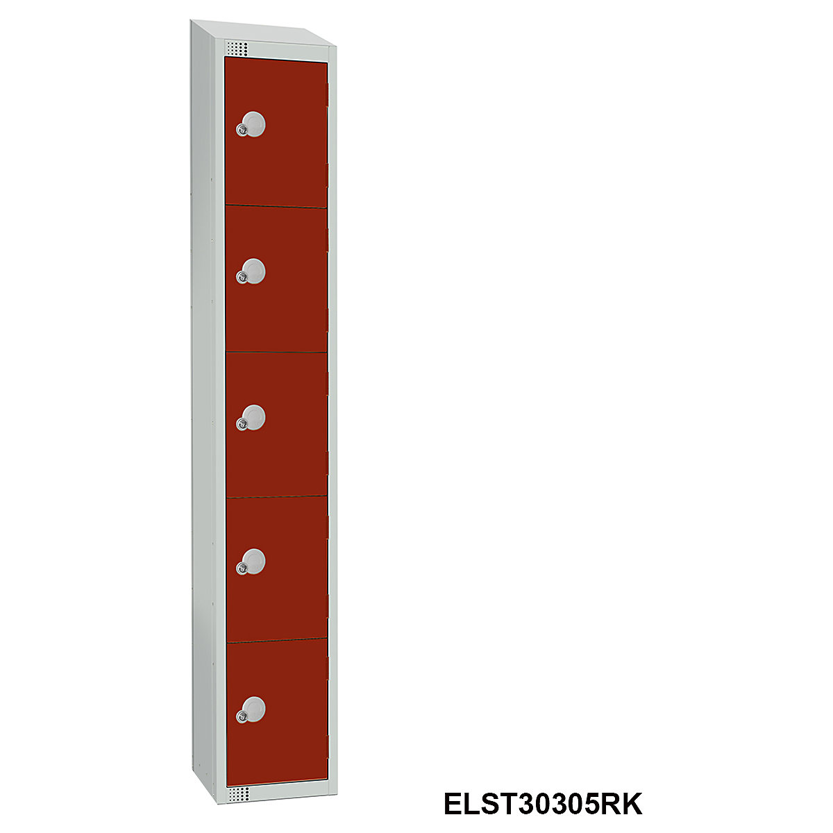 Elite Sloping Top Five Door Metal Storage Lockers (Product illustration 4)-3