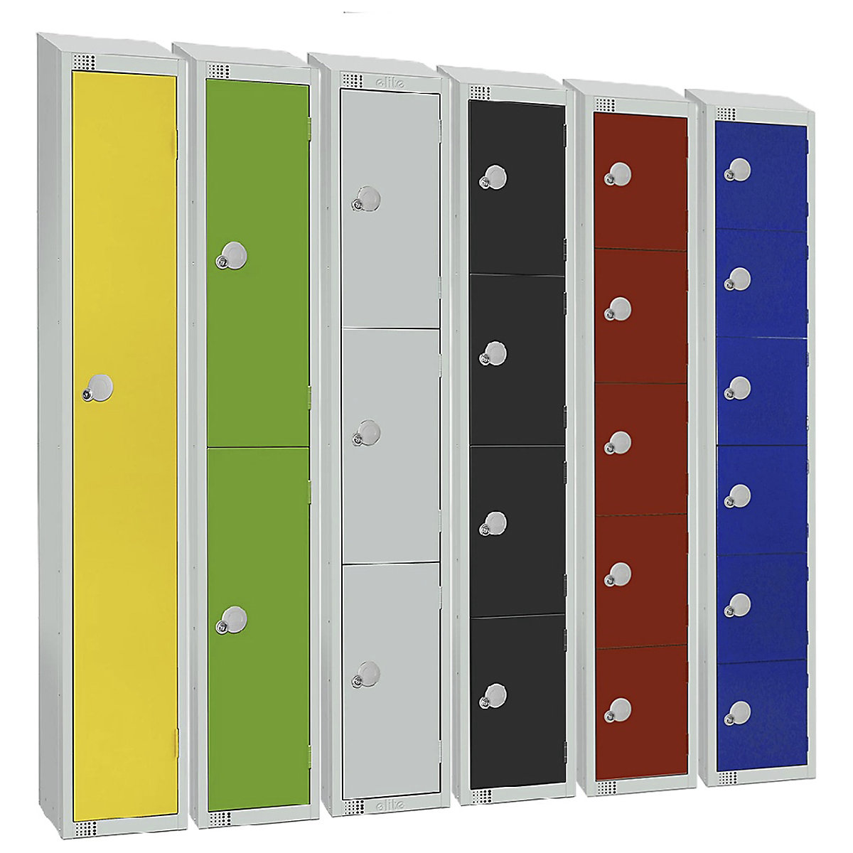 Elite Sloping Top Metal Storage Lockers (Product illustration 2)-1