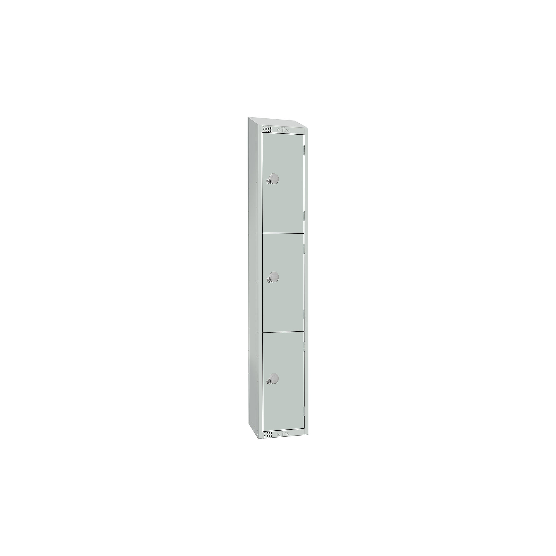 Elite Sloping Top Metal Storage Locker | 1950h x 300w x 300d mm | 3 ...
