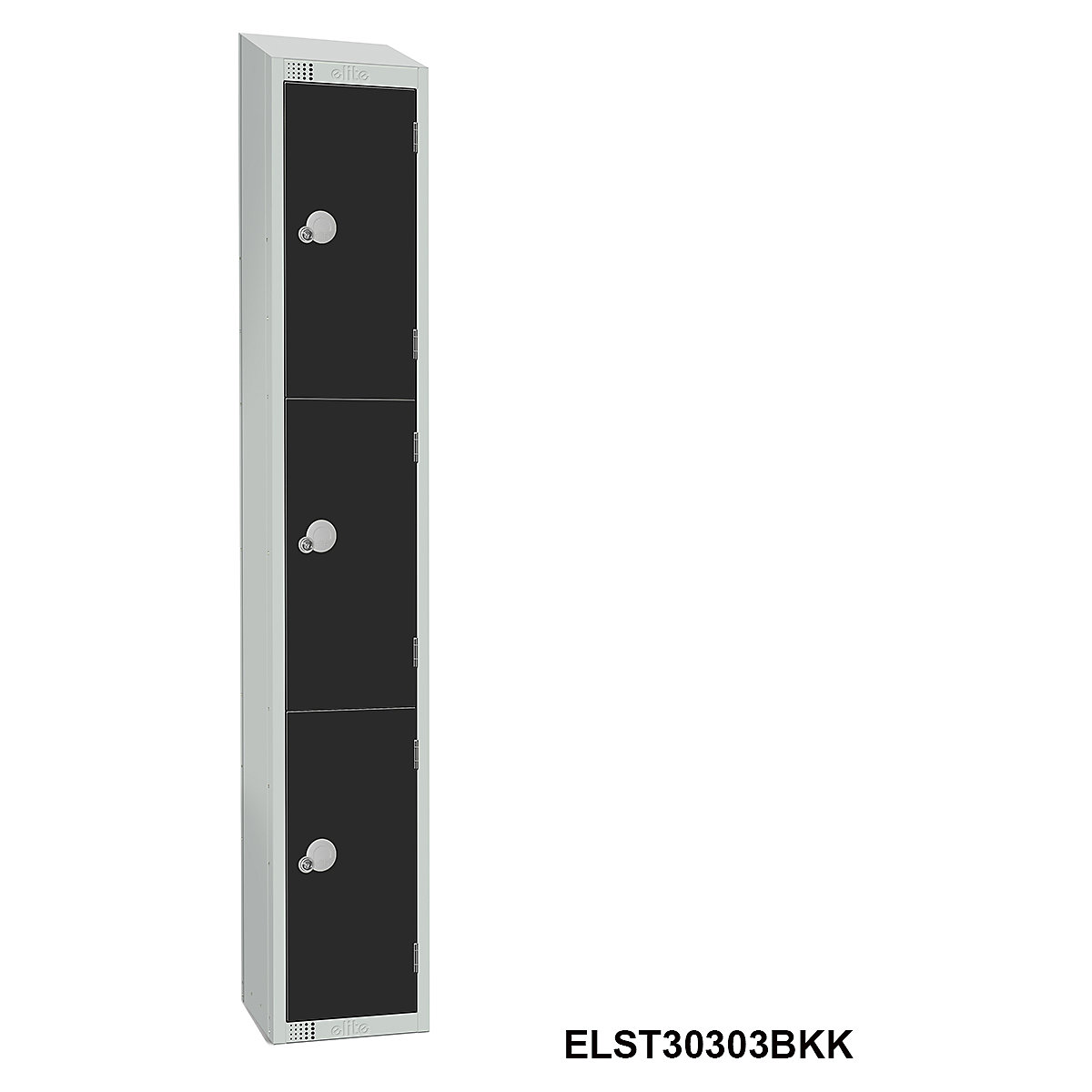 Elite Sloping Top Three Door Metal Storage Lockers (Product illustration 4)-3