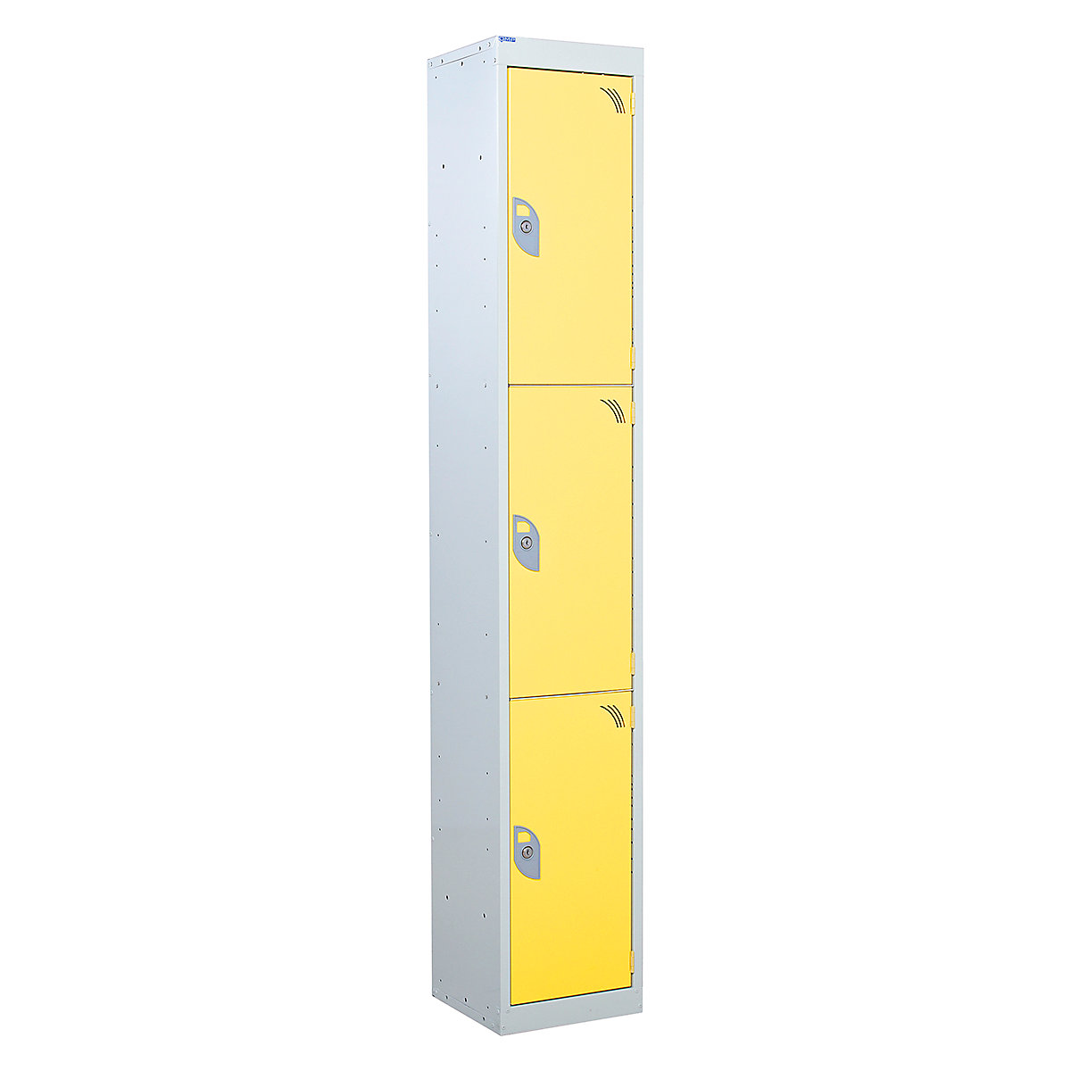 Mercian Express Storage Lockers, Mercian Express Storage Lockers, Mercian Express Storage Locker | 1800h x 300w x 300d mm | 3 Door | Hasp & Staple Lock | Yellow Door-70