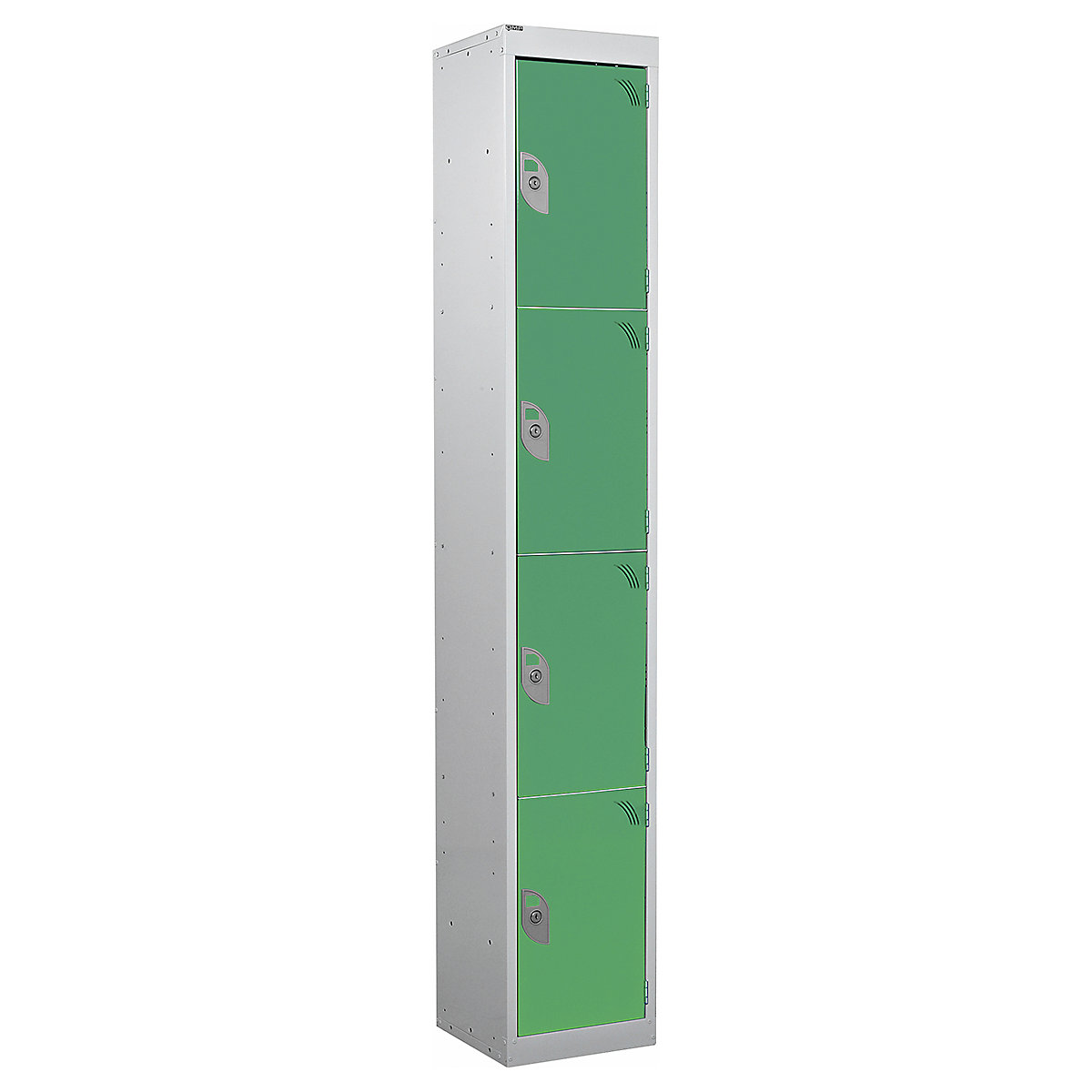 Mercian Express Storage Lockers, Mercian Express Storage Lockers, Mercian Express Storage Locker | 1800h x 300w x 450d mm | 4 Door | Hasp & Staple Lock | Green Door-2
