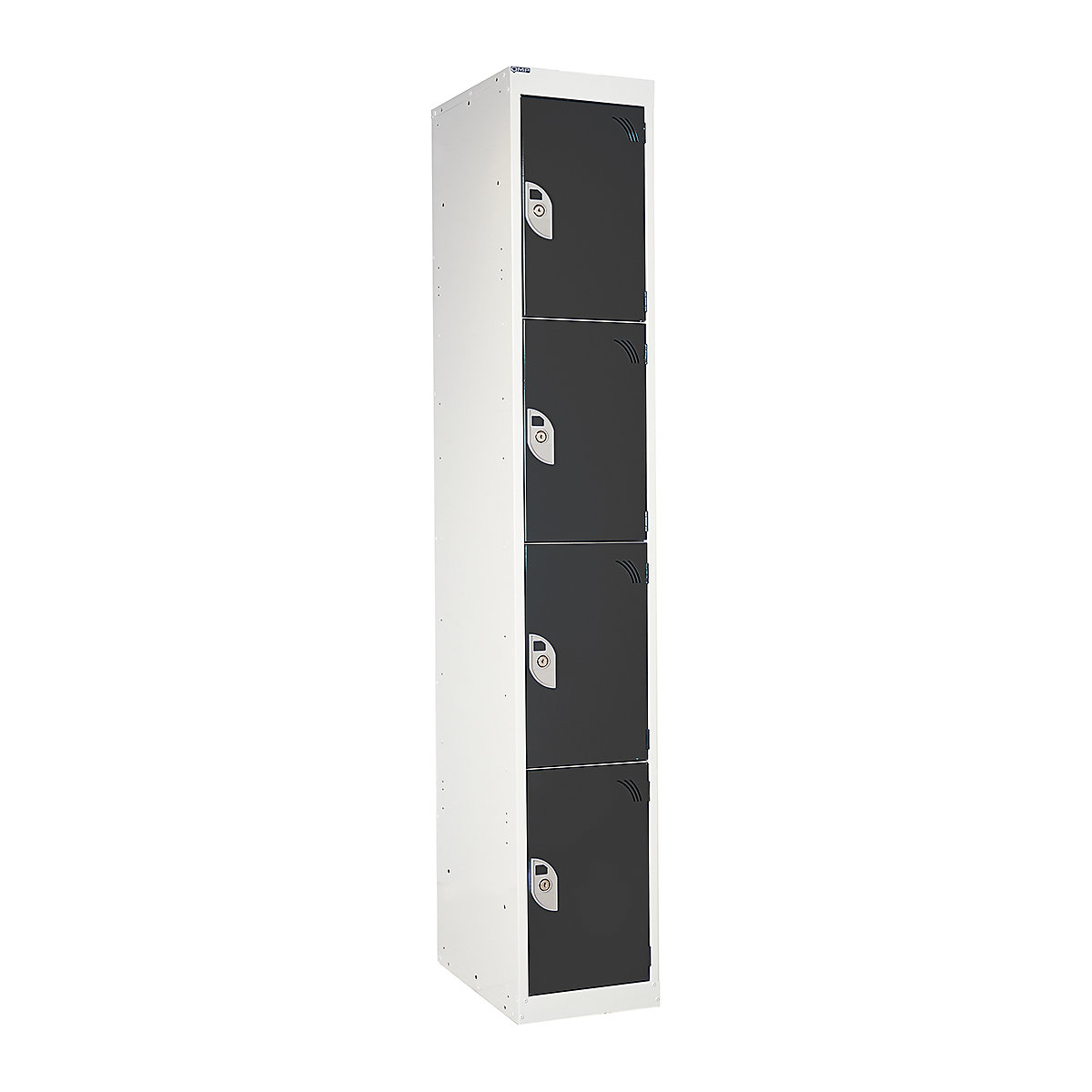 Mercian Express Storage Lockers, Mercian Express Storage Lockers, Mercian Express Storage Locker | 1800h x 300w x 450d mm | 4 Door | Hasp & Staple Lock | Dark Grey Door-30