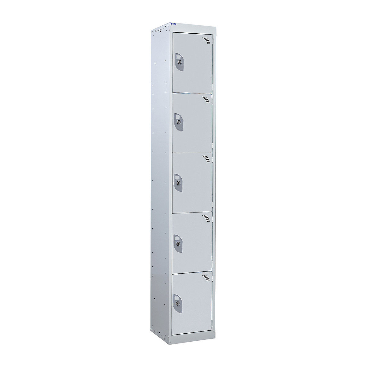 Mercian Express Storage Lockers, Mercian Express Storage Lockers, Mercian Express Storage Locker | 1800h x 300w x 450d mm | 5 Door | Hasp & Staple Lock | Light Grey Door-11