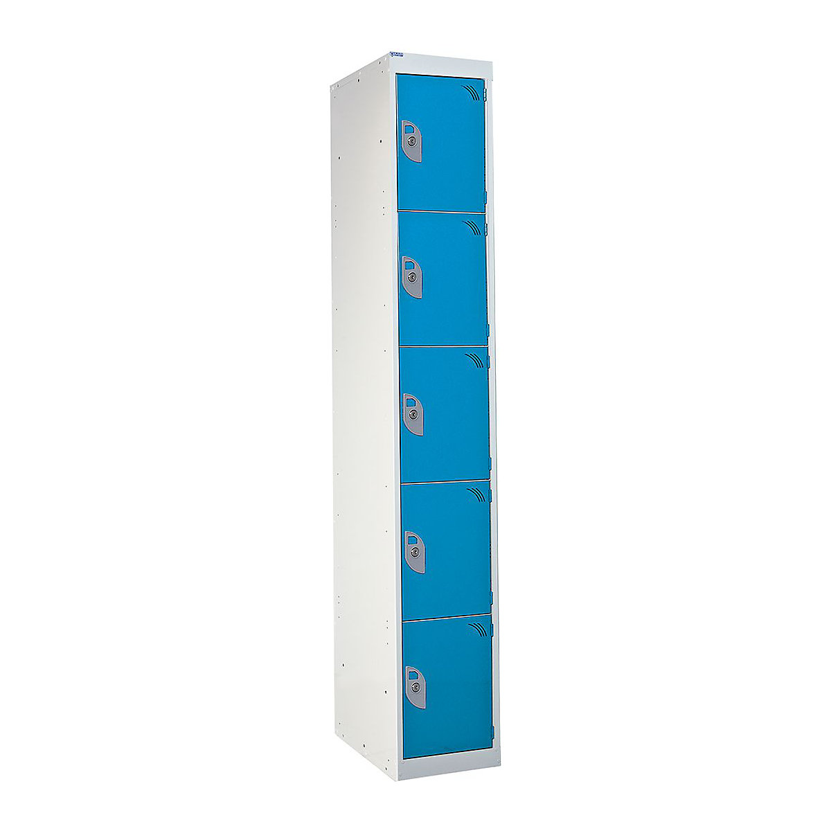 Mercian Express Storage Lockers, Mercian Express Storage Lockers, Mercian Express Storage Locker | 1800h x 300w x 450d mm | 5 Door | Hasp & Staple Lock | Light Blue Door-17