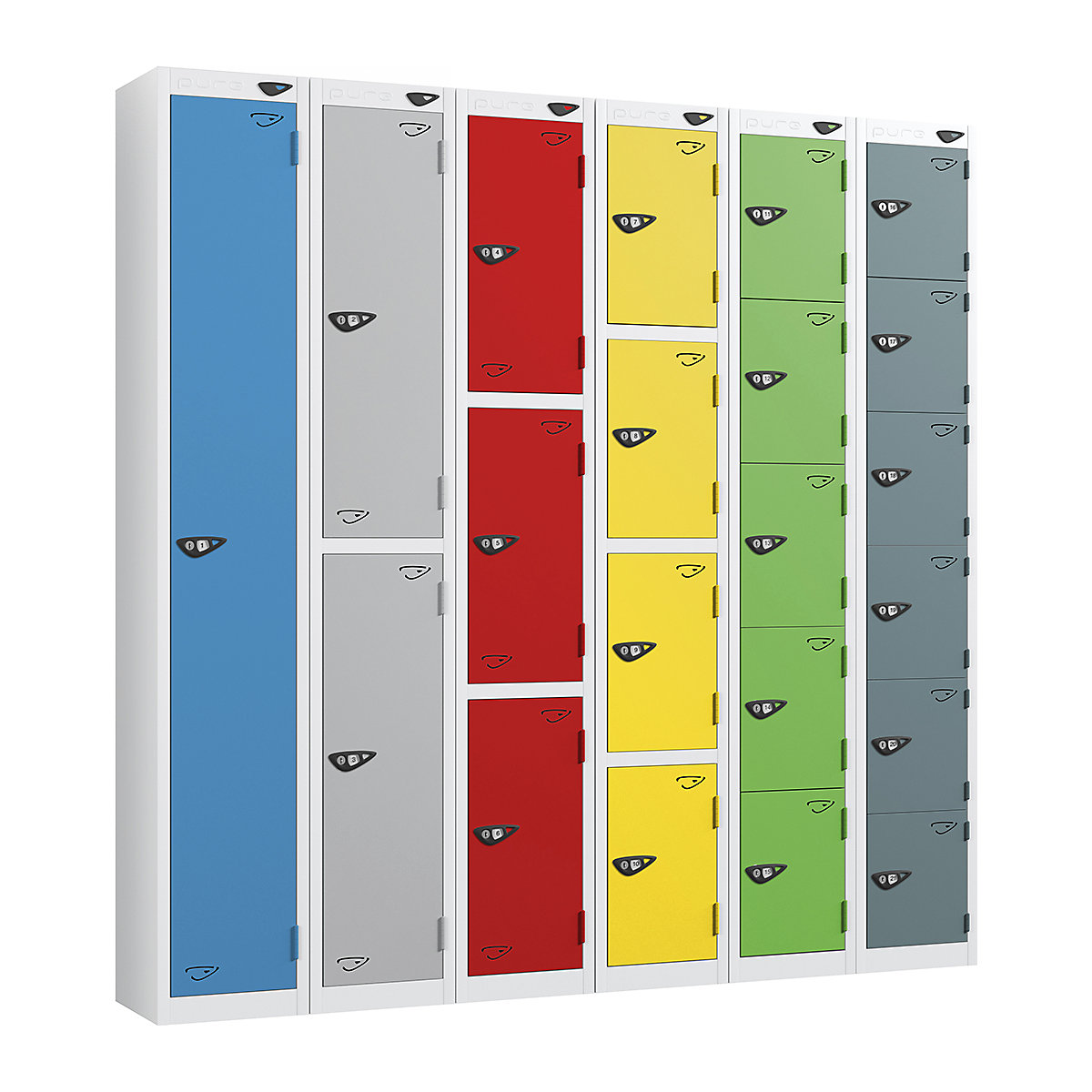 Pure Prime Metal Lockers | Artic White Bioshell