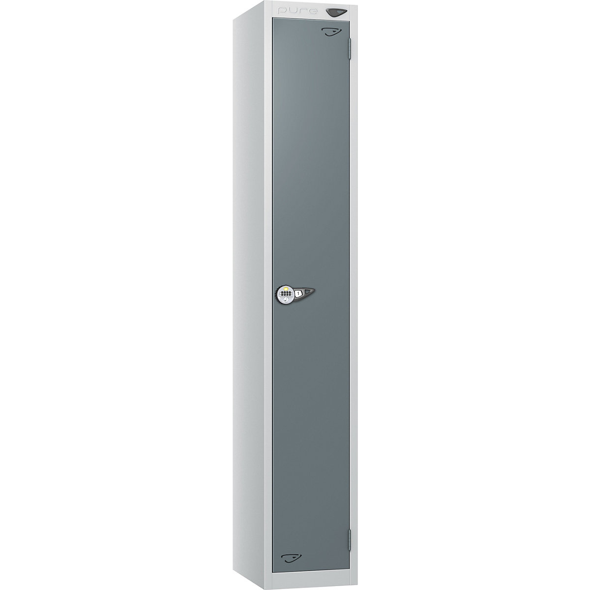 Pure Prime Metal Lockers with Combination Lock | Pearl Silver Bioshell | Carbon Zero Manufactured