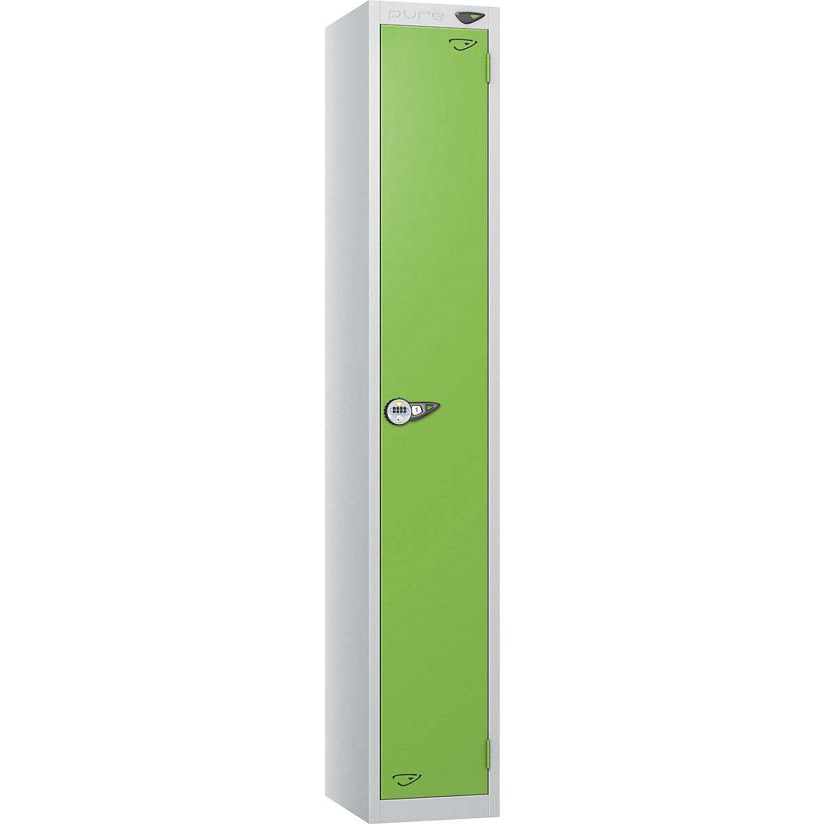 Pure Prime Metal Lockers with Combination Lock | Pearl Silver Bioshell | Carbon Zero Manufactured