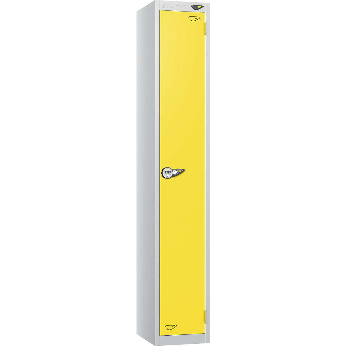 Pure Prime Metal Lockers with Combination Lock | Pearl Silver Bioshell | Carbon Zero Manufactured