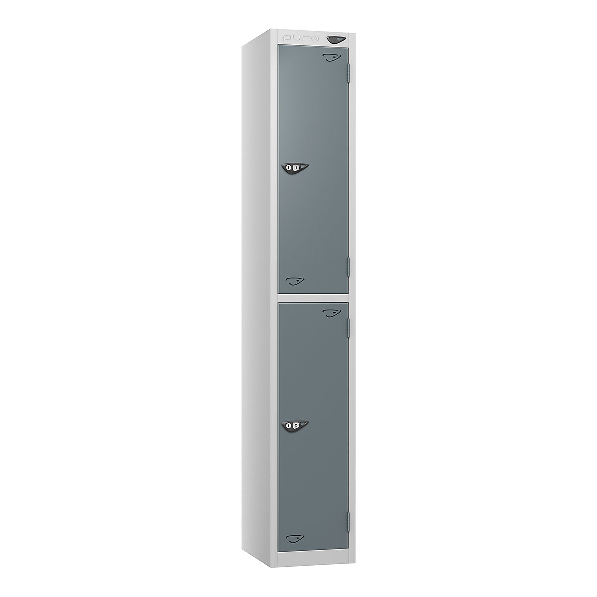Pure Prime Metal Lockers with Combination Lock | Pearl Silver Bioshell | Carbon Zero Manufactured