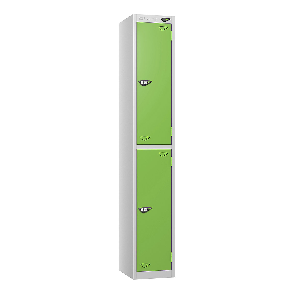 Pure Prime Metal Lockers with Combination Lock | Pearl Silver Bioshell | Carbon Zero Manufactured