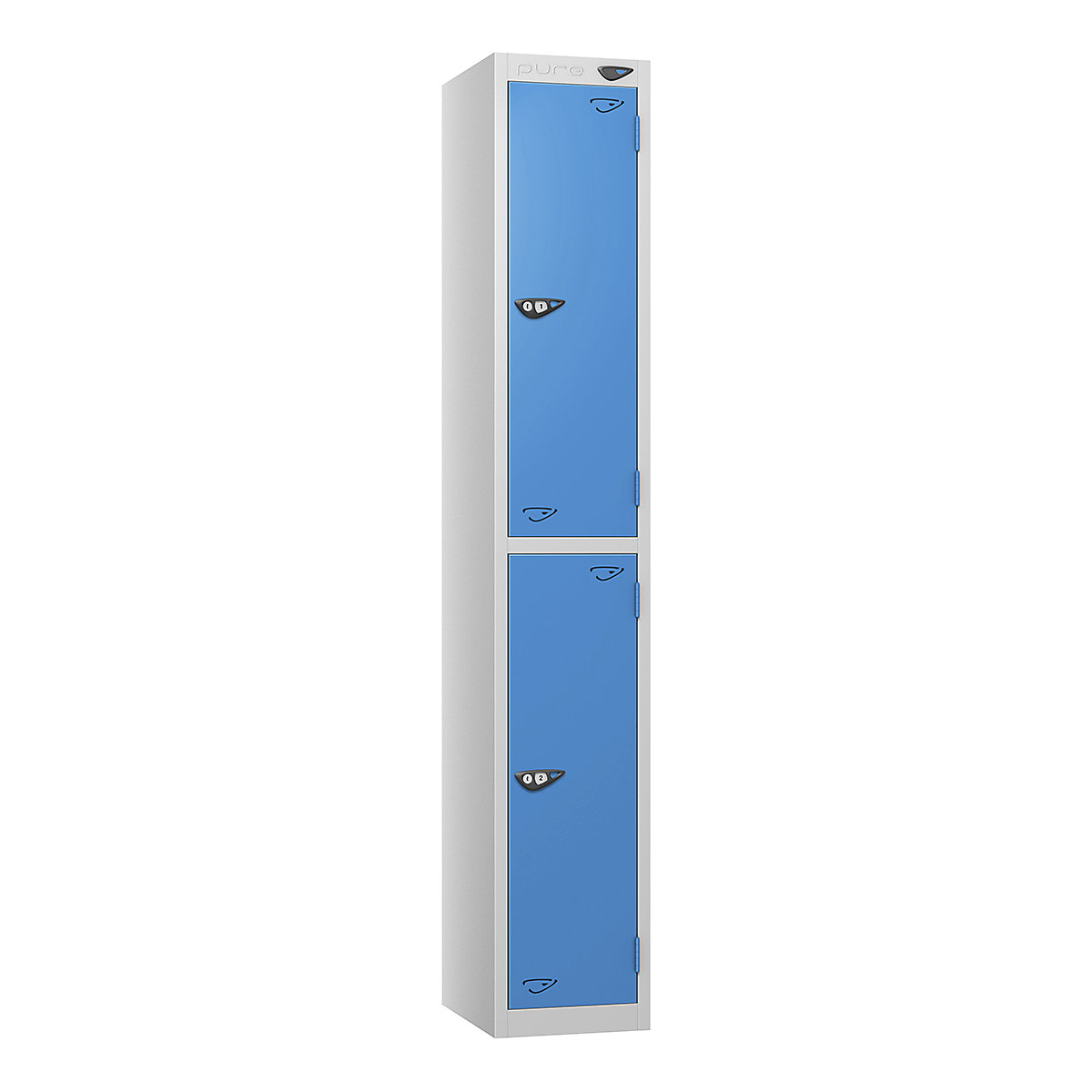 Pure Prime Metal Lockers with Combination Lock | Pearl Silver Bioshell | Carbon Zero Manufactured