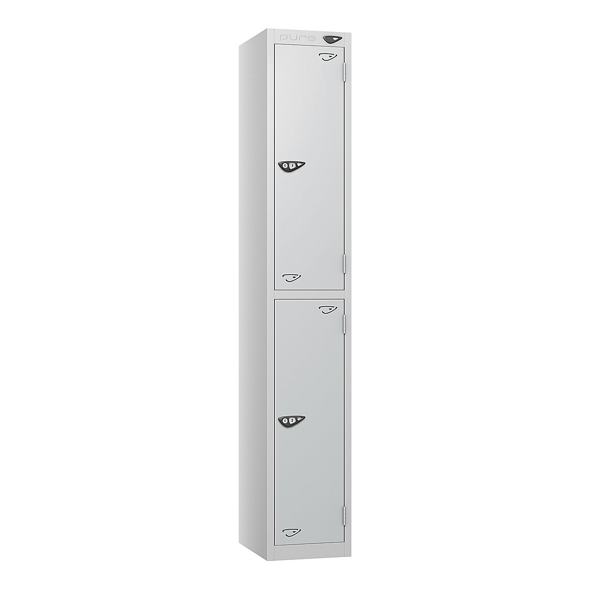 Pure Prime Metal Lockers with Combination Lock | Pearl Silver Bioshell | Carbon Zero Manufactured