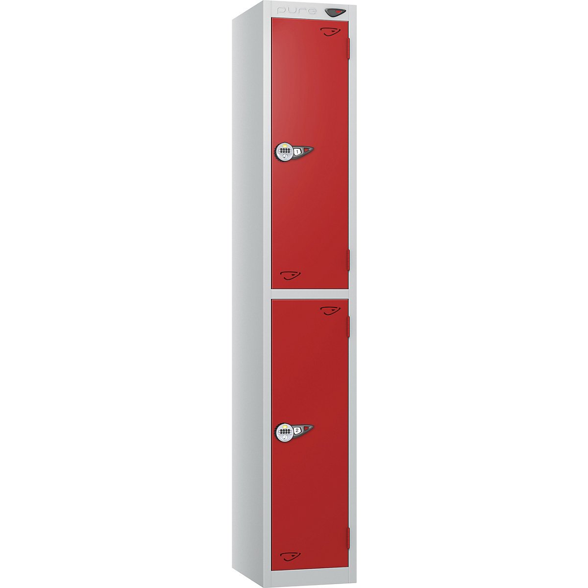 Pure Prime Metal Lockers with Combination Lock | Pearl Silver Bioshell | Carbon Zero Manufactured