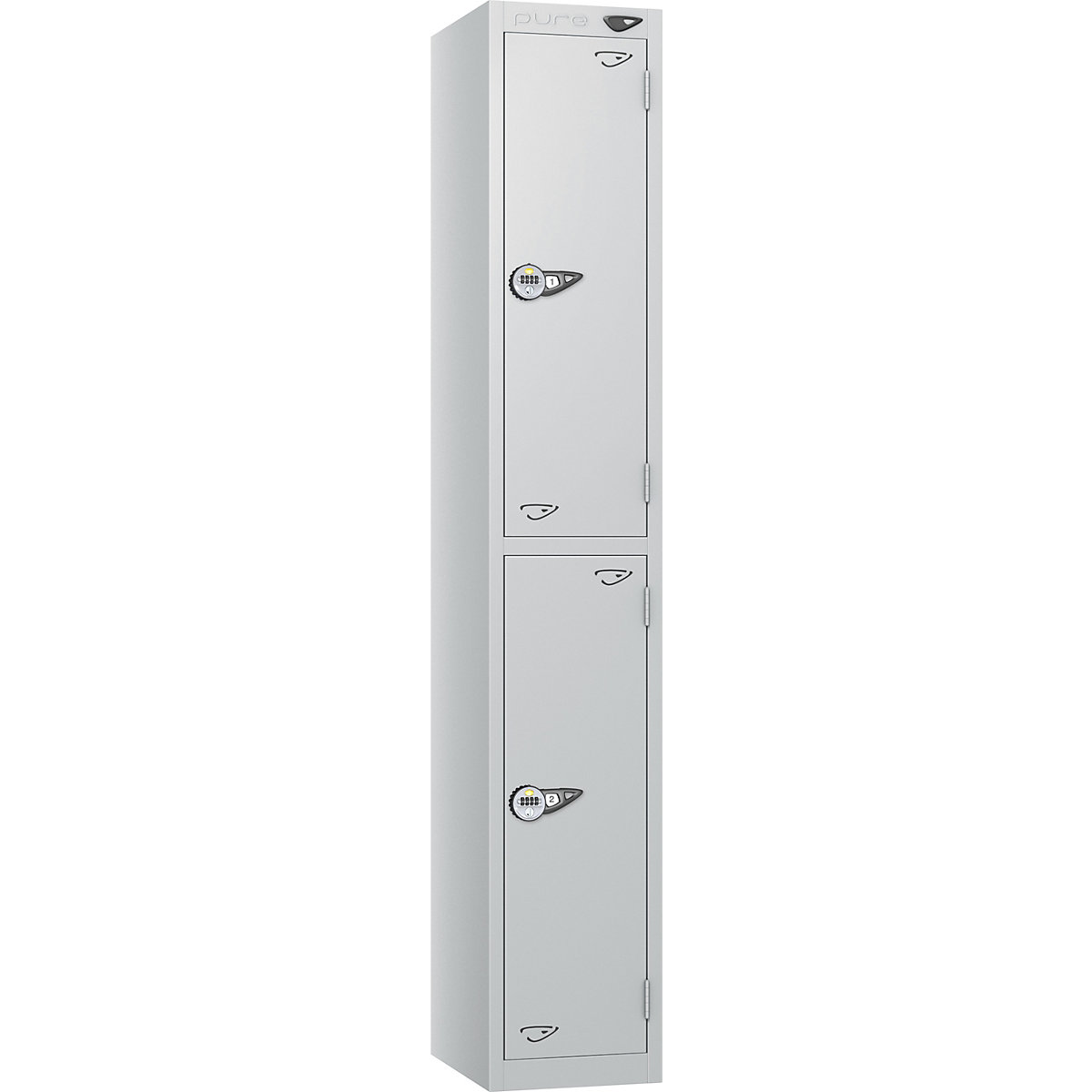 Pure Prime Metal Lockers with Combination Lock | Pearl Silver Bioshell | Carbon Zero Manufactured