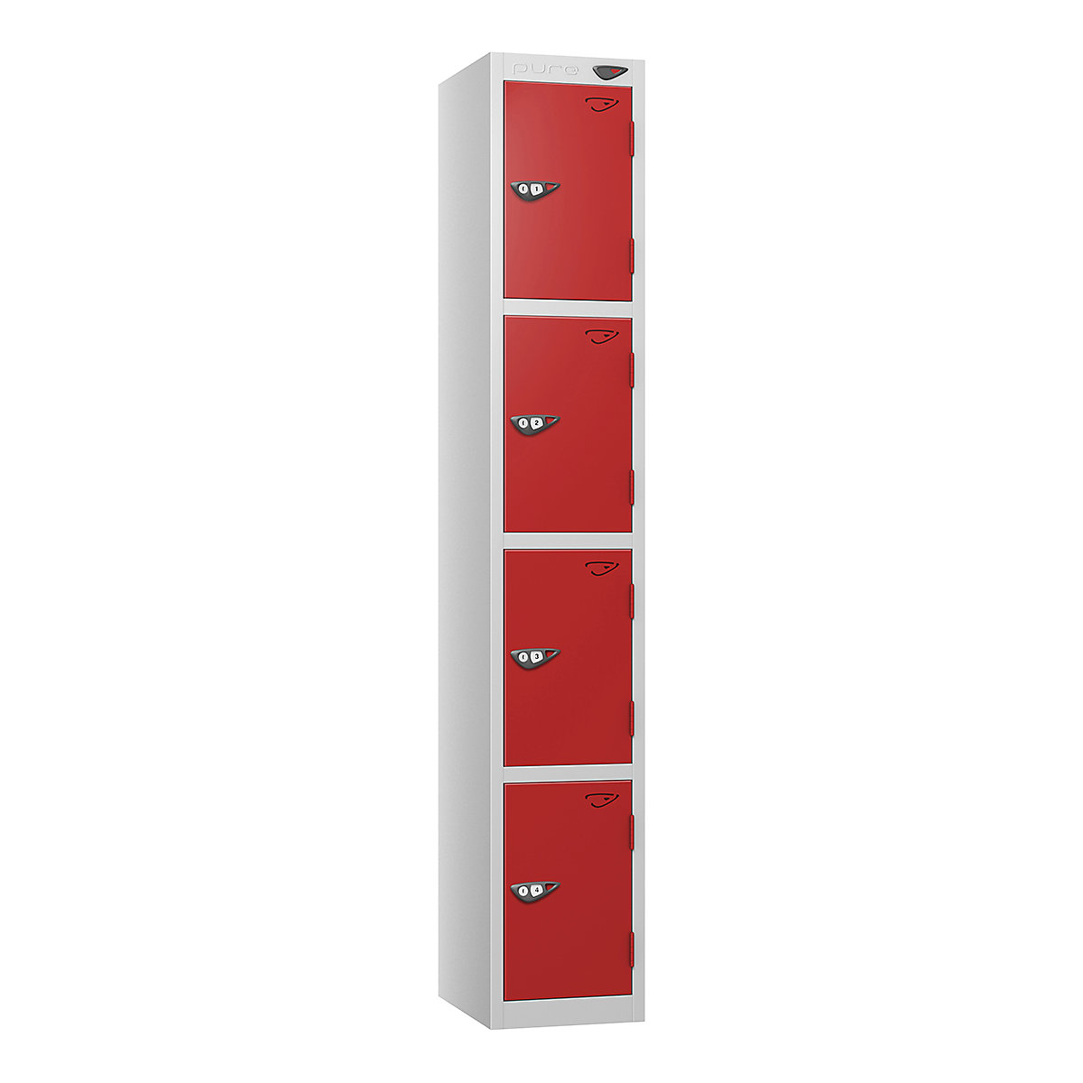 Pure Prime Metal Lockers with Combination Lock | Pearl Silver Bioshell | Carbon Zero Manufactured